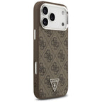 Guess 4G MagSafe dėklas iPhone 17 Pro Max – rudas