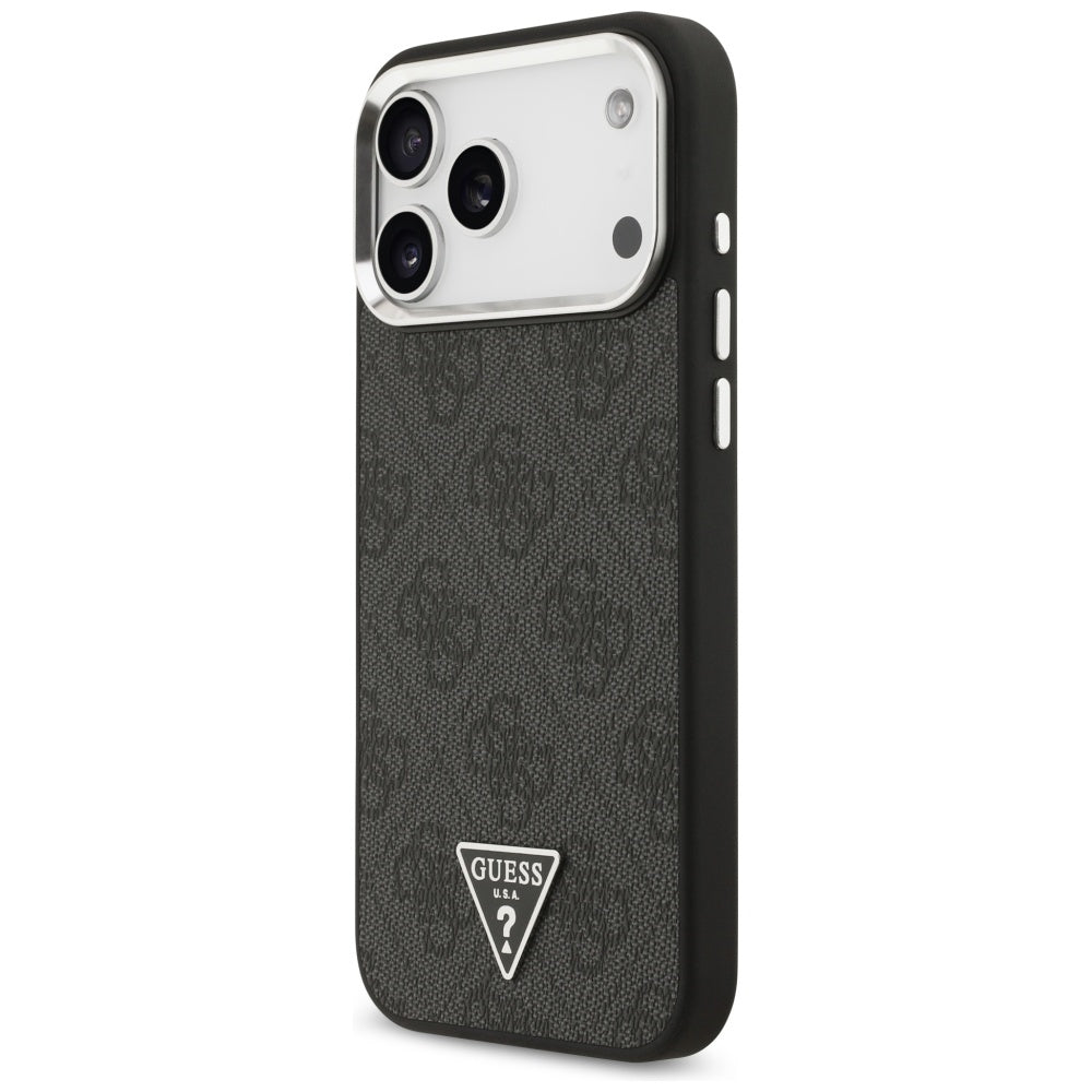 Guess 4G Triangle Logo MagSafe dėklas iPhone 17 Pro Max – juodas