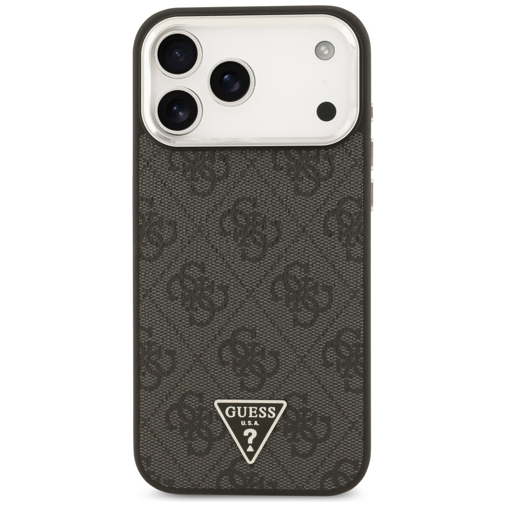 Guess 4G Triangle Logo MagSafe dėklas iPhone 17 Pro Max – juodas