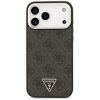 Guess 4G Triangle Logo MagSafe dėklas iPhone 17 Pro Max – juodas