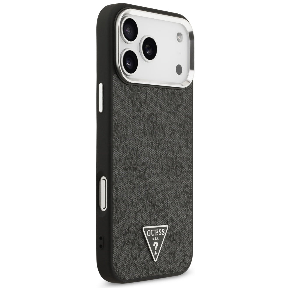 Guess 4G Triangle Logo MagSafe dėklas iPhone 17 Pro Max – juodas