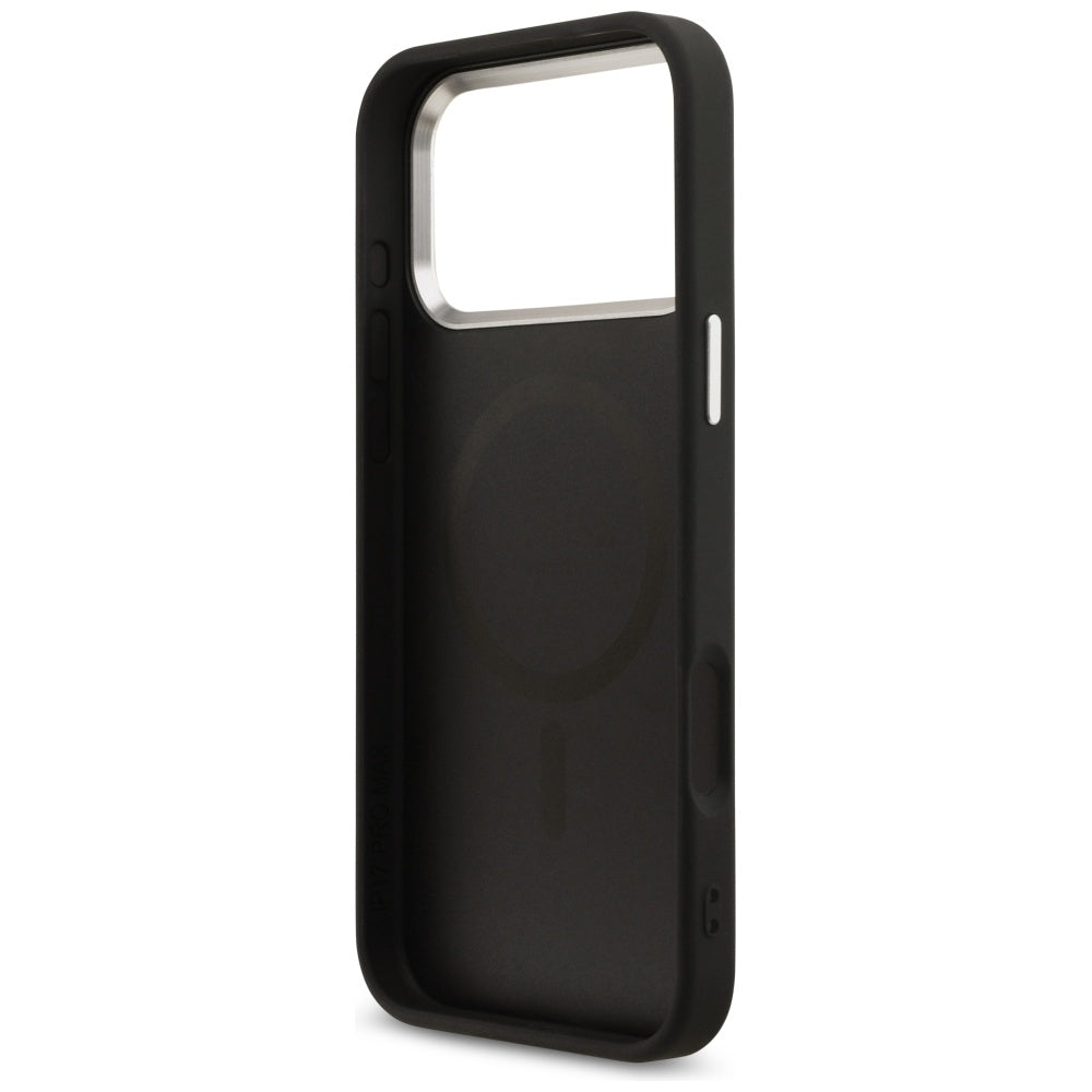 Guess 4G Triangle Logo MagSafe dėklas iPhone 17 Pro Max – juodas