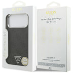 Guess 4G Triangle Logo MagSafe dėklas iPhone 17 Pro Max – juodas