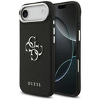Guess Grained Big 4G Classic Logo dėklas iPhone 17 Air - juodas -- iPhone 17 Air