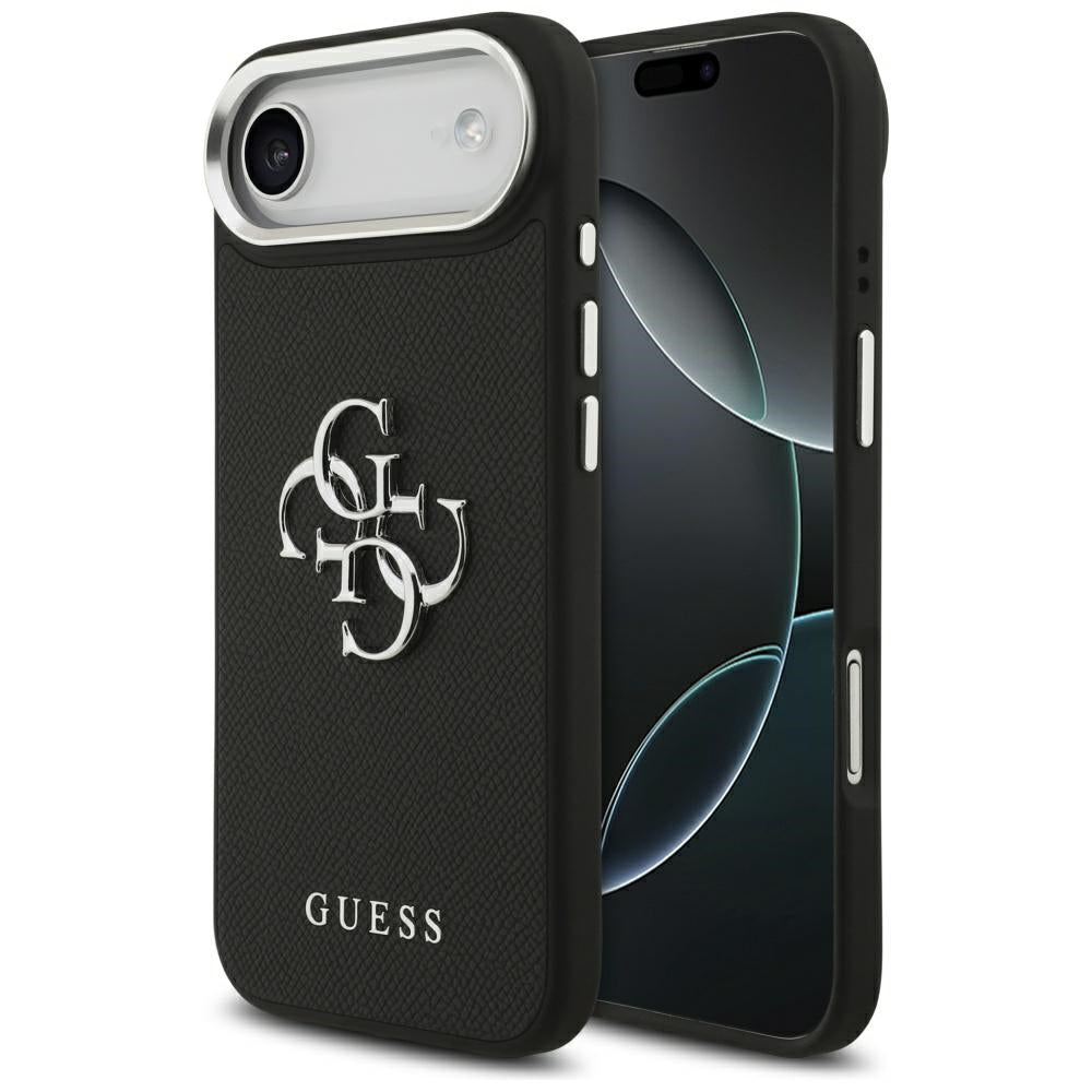 Guess Grained Big 4G Classic Logo dėklas iPhone 17 Air - juodas -- iPhone 17 Air