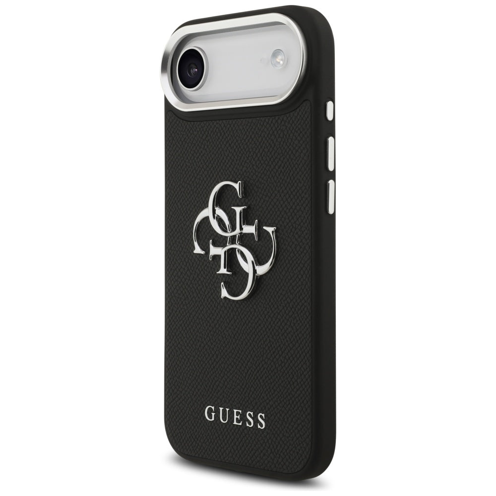 Guess Grained Big 4G Classic Logo dėklas iPhone 17 Air - juodas -- iPhone 17 Air
