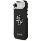 Guess Grained Big 4G Classic Logo dėklas iPhone 17 Air - juodas -- iPhone 17 Air