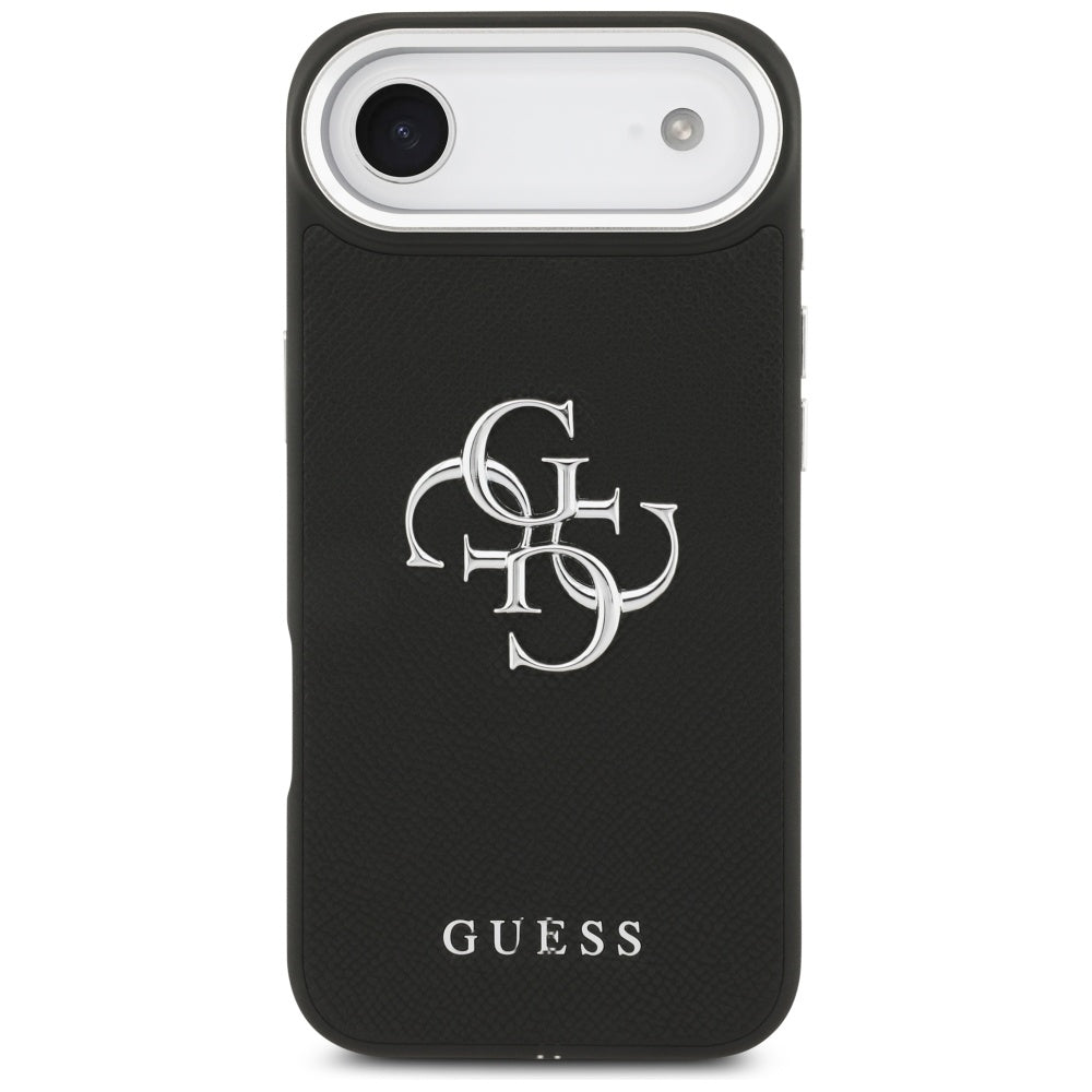 Guess Grained Big 4G Classic Logo dėklas iPhone 17 Air - juodas -- iPhone 17 Air