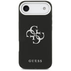 Guess Grained Big 4G Classic Logo dėklas iPhone 17 Air - juodas -- iPhone 17 Air
