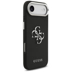 Guess Grained Big 4G Classic Logo dėklas iPhone 17 Air - juodas -- iPhone 17 Air