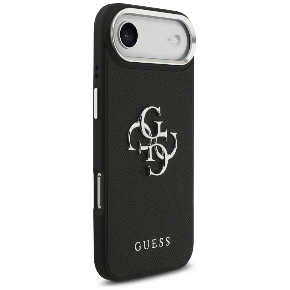 Guess Grained Big 4G Classic Logo dėklas iPhone 17 Air - juodas -- iPhone 17 Air