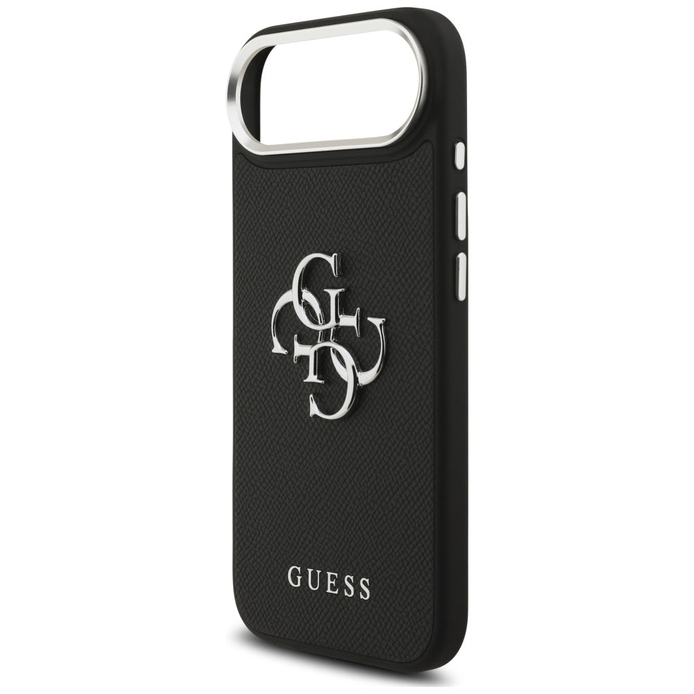 Guess Grained Big 4G Classic Logo dėklas iPhone 17 Air - juodas -- iPhone 17 Air