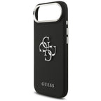 Guess Grained Big 4G Classic Logo dėklas iPhone 17 Air - juodas -- iPhone 17 Air