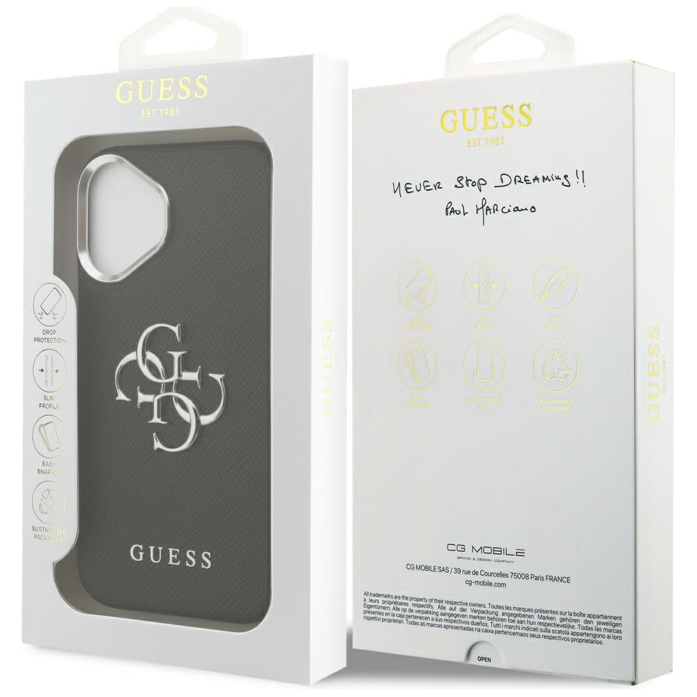 Guess 4G dėklas iPhone 17 – juodas