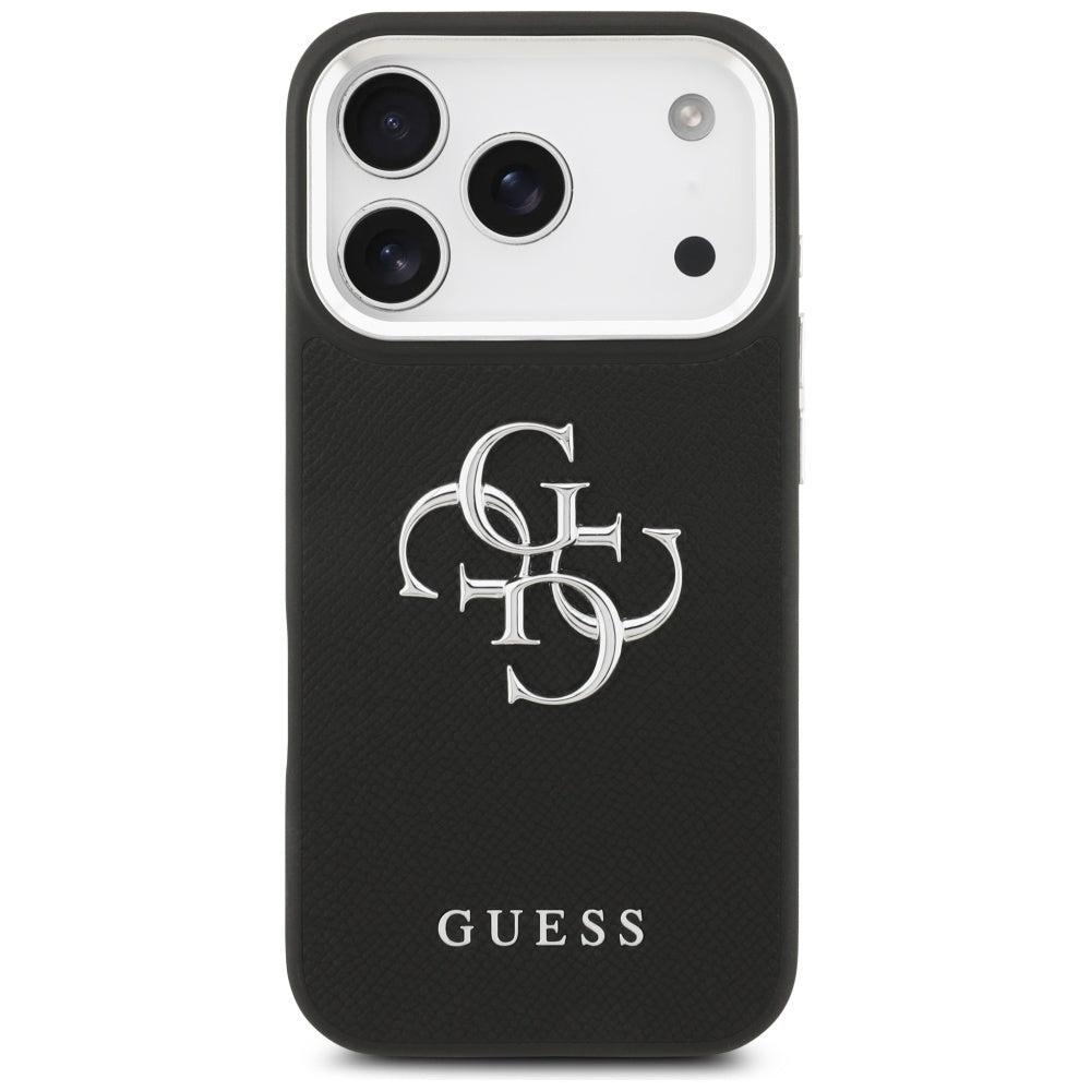 Guess 4G dėklas iPhone 17 Pro – juodas