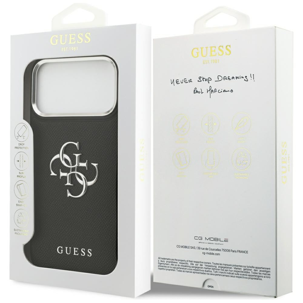 Guess dėklas iPhone 17 Pro Max – juodas