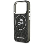 Karl Lagerfeld IML Glitter Karl&Choupette Heads Logo MagSafe dėtis iPhone 17 Pro - juoda -- iPhone 17 Pro
