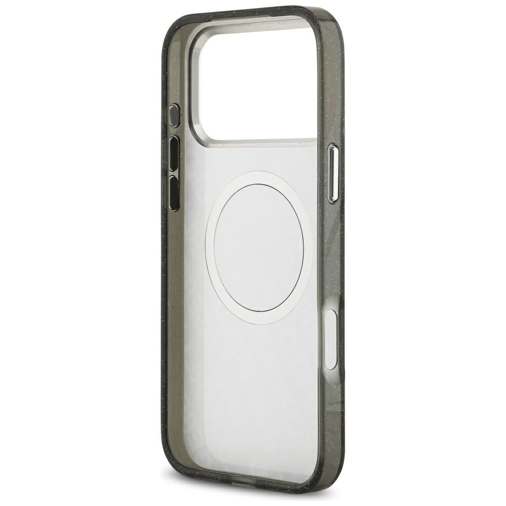 Karl Lagerfeld IML Glitter Karl & Choupette Galvos Logotipas MagSafe Dėklas iPhone 17 Pro Max - Juodas -- iPhone 17 Pro Max