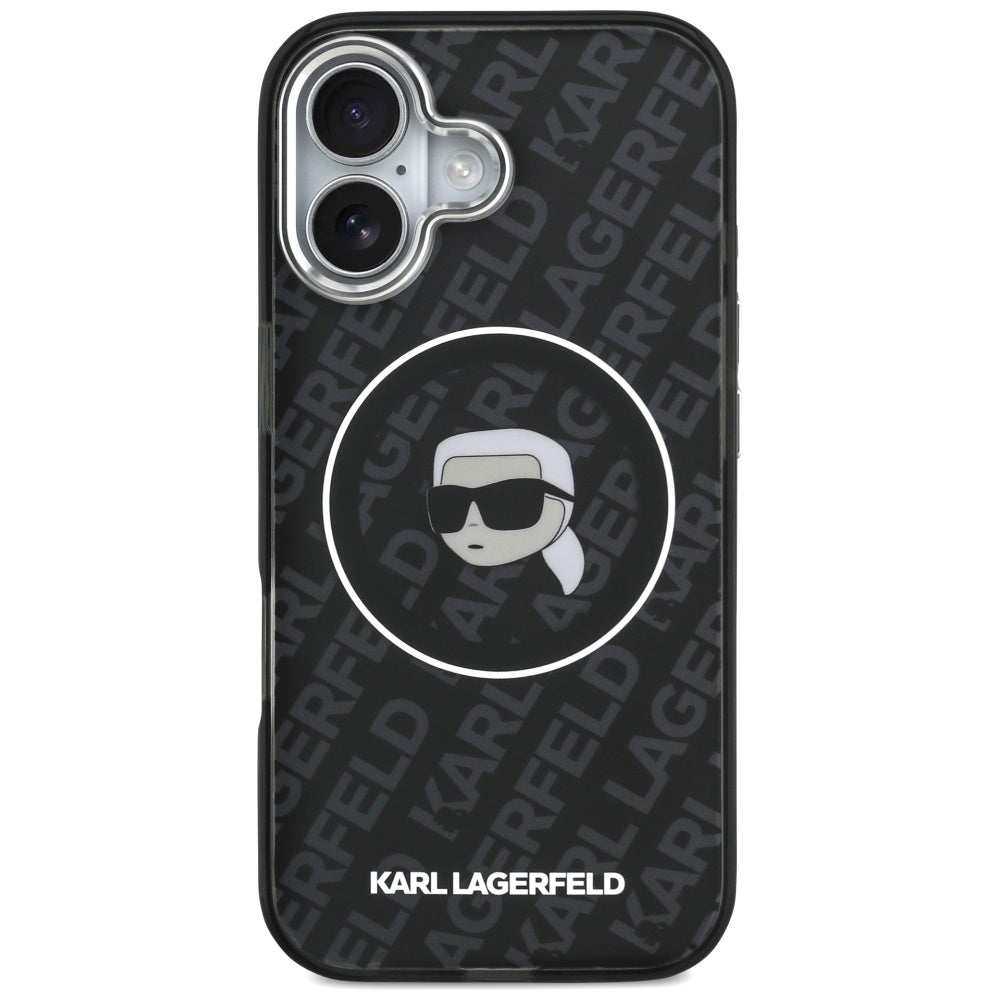 Karl Lagerfeld IML Karl Galvos Logotipas MagSafe Dėklas iPhone 17 - Juodas -- iPhone 17