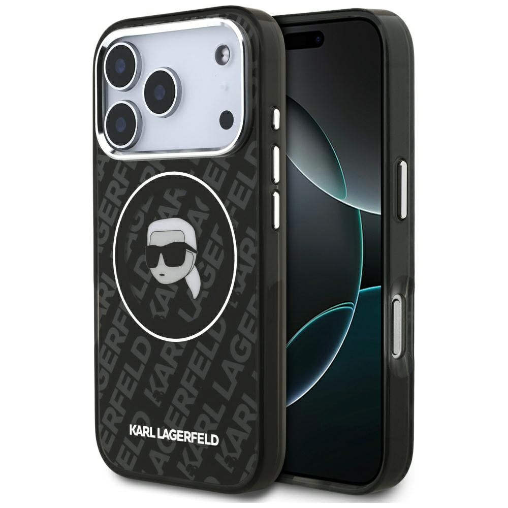 Karl Lagerfeld IML Karl Head Logo MagSafe dėtis iPhone 17 Pro - juoda -- iPhone 17 Pro