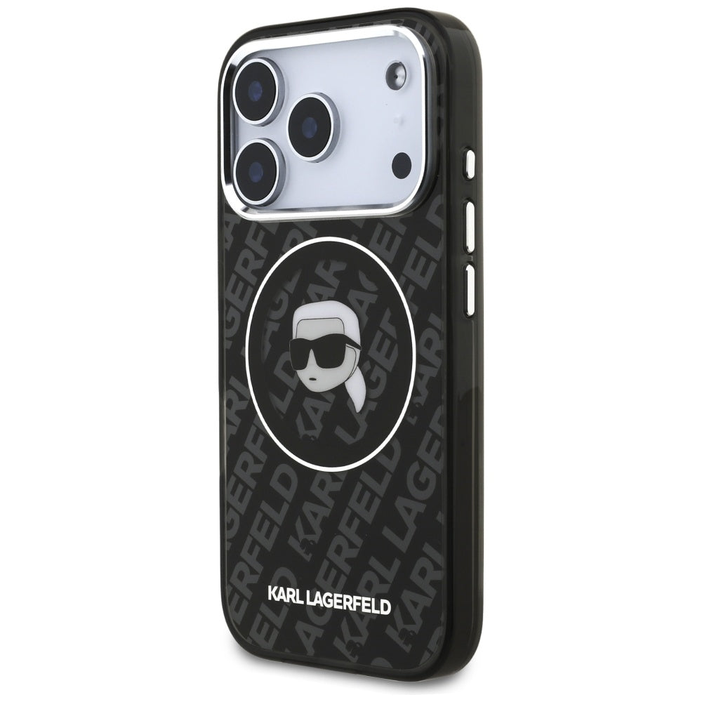 Karl Lagerfeld IML Karl Head Logo MagSafe dėtis iPhone 17 Pro - juoda -- iPhone 17 Pro