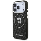 Karl Lagerfeld IML Karl Head Logo MagSafe dėklas iPhone 17 Pro Max - juodas -- iPhone 17 Pro Max