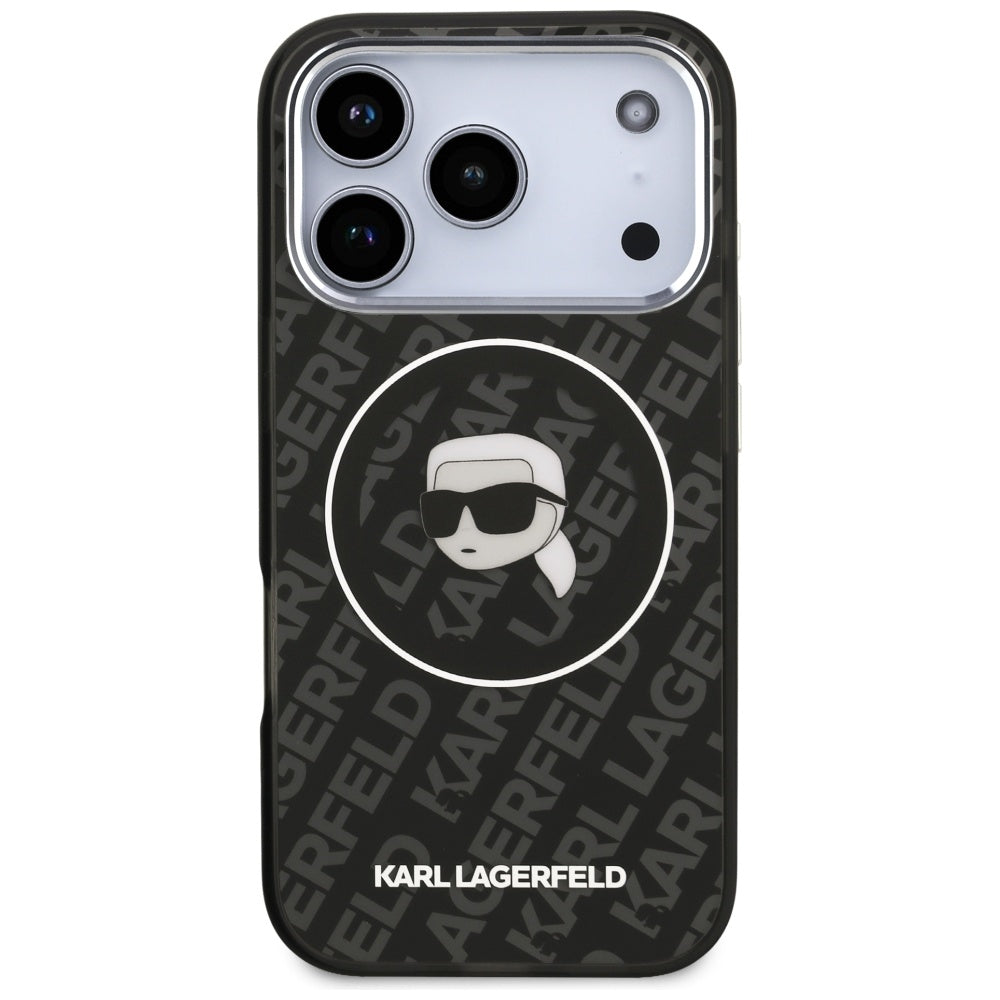 Karl Lagerfeld IML Karl Head Logo MagSafe dėklas iPhone 17 Pro Max - juodas -- iPhone 17 Pro Max