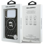 Karl Lagerfeld IML Karl Head Logo MagSafe dėklas iPhone 17 Pro Max - juodas -- iPhone 17 Pro Max