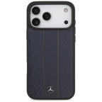 Mercedes Leather Laurel Leaves Stripes MagSafe dėklas iPhone 17 Pro Max - Mėlynas -- iPhone 17 Pro Max