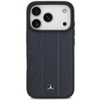 Mercedes Leather Laurel Leaves Stripes MagSafe dėklas iPhone 17 Pro - Mėlyna -- iPhone 17 Pro