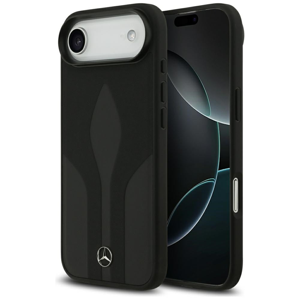 Mercedes Leather The Move MagSafe dėklas iPhone 17 Air - juodas -- iPhone 17 Air