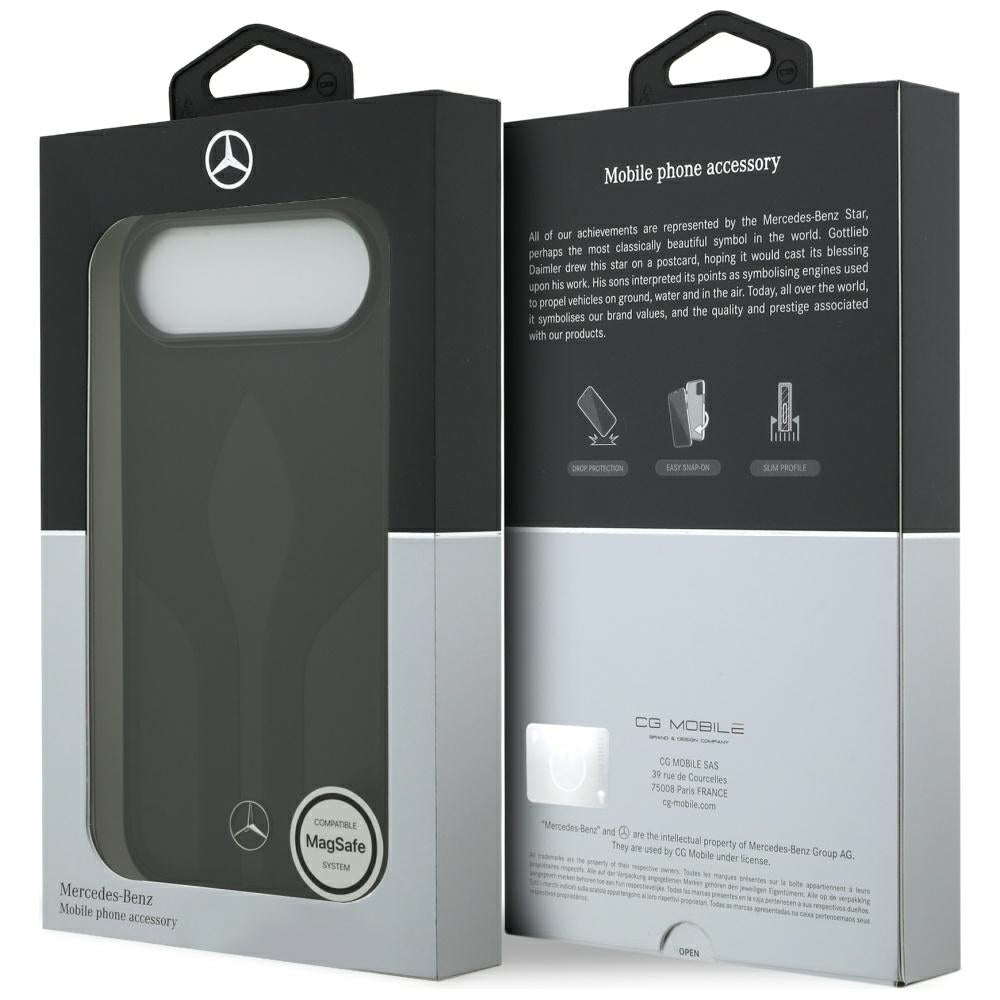 Mercedes Leather The Move MagSafe dėklas iPhone 17 Air - juodas -- iPhone 17 Air