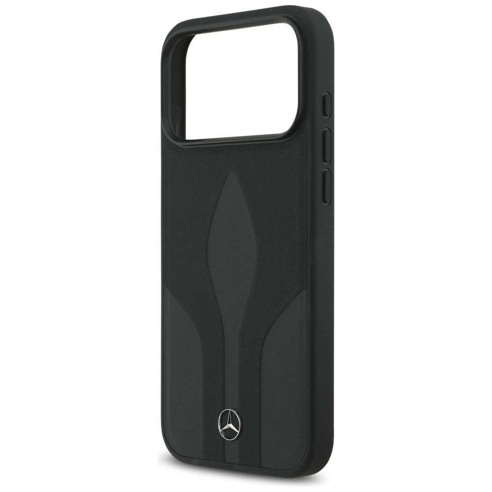 Mercedes Leather The Move MagSafe Dėklas, skirtas iPhone 17 Pro Max - juodas