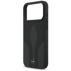 Mercedes Leather The Move MagSafe Dėklas, skirtas iPhone 17 Pro Max - juodas