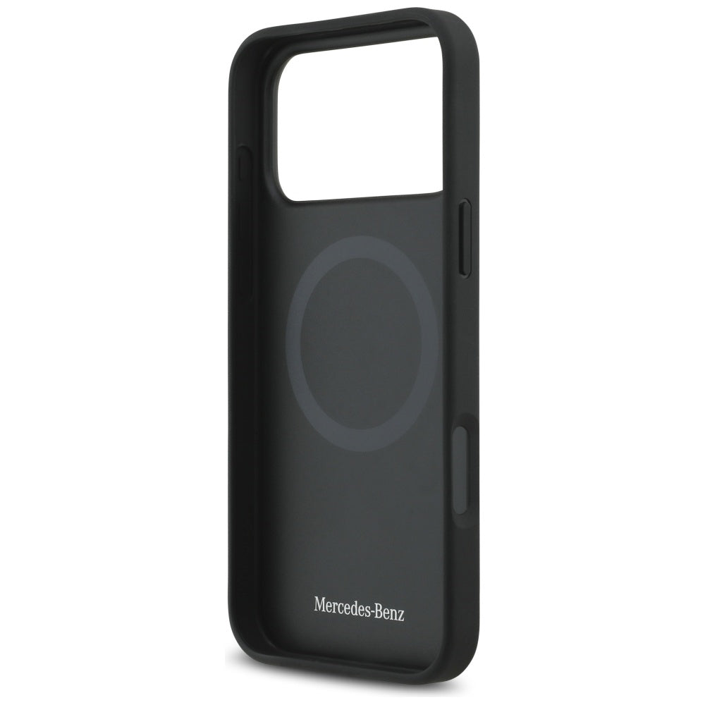 Mercedes Leather The Move MagSafe Dėklas, skirtas iPhone 17 Pro Max - juodas