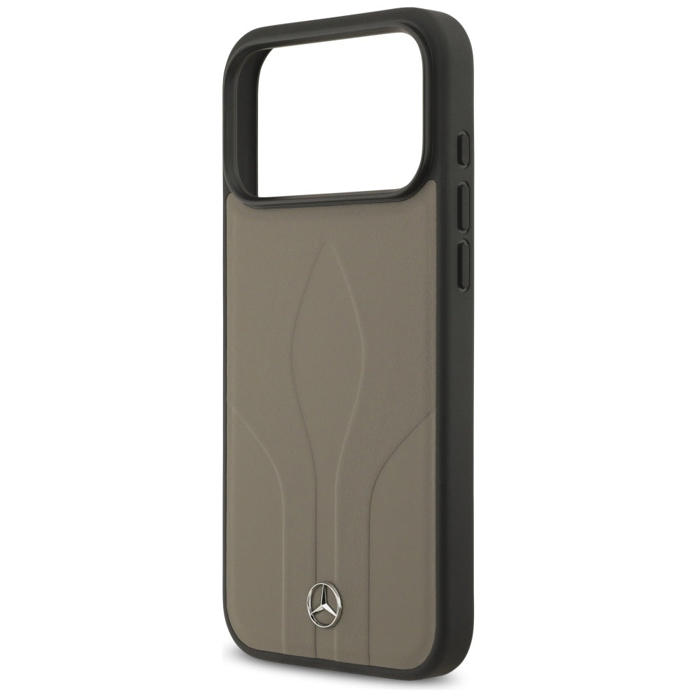 Mercedes Leather The Move MagSafe Dėklas, skirtas iPhone 17 Pro Max – smėlio spalvos