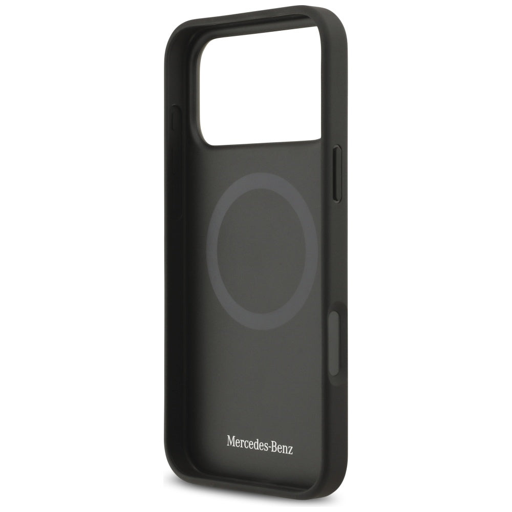 Mercedes Leather The Move MagSafe Dėklas, skirtas iPhone 17 Pro Max – smėlio spalvos