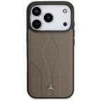 Mercedes Leather The Move MagSafe Dėklas, skirtas iPhone 17 Pro – smėlio spalvos