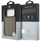 Mercedes Leather The Move MagSafe Dėklas, skirtas iPhone 17 Pro – smėlio spalvos