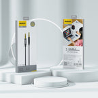 Dudao L12S AUX kabelio mini lizdas 3,5 mm 1 m 3 polių stereofoninis įrenginys - juodas