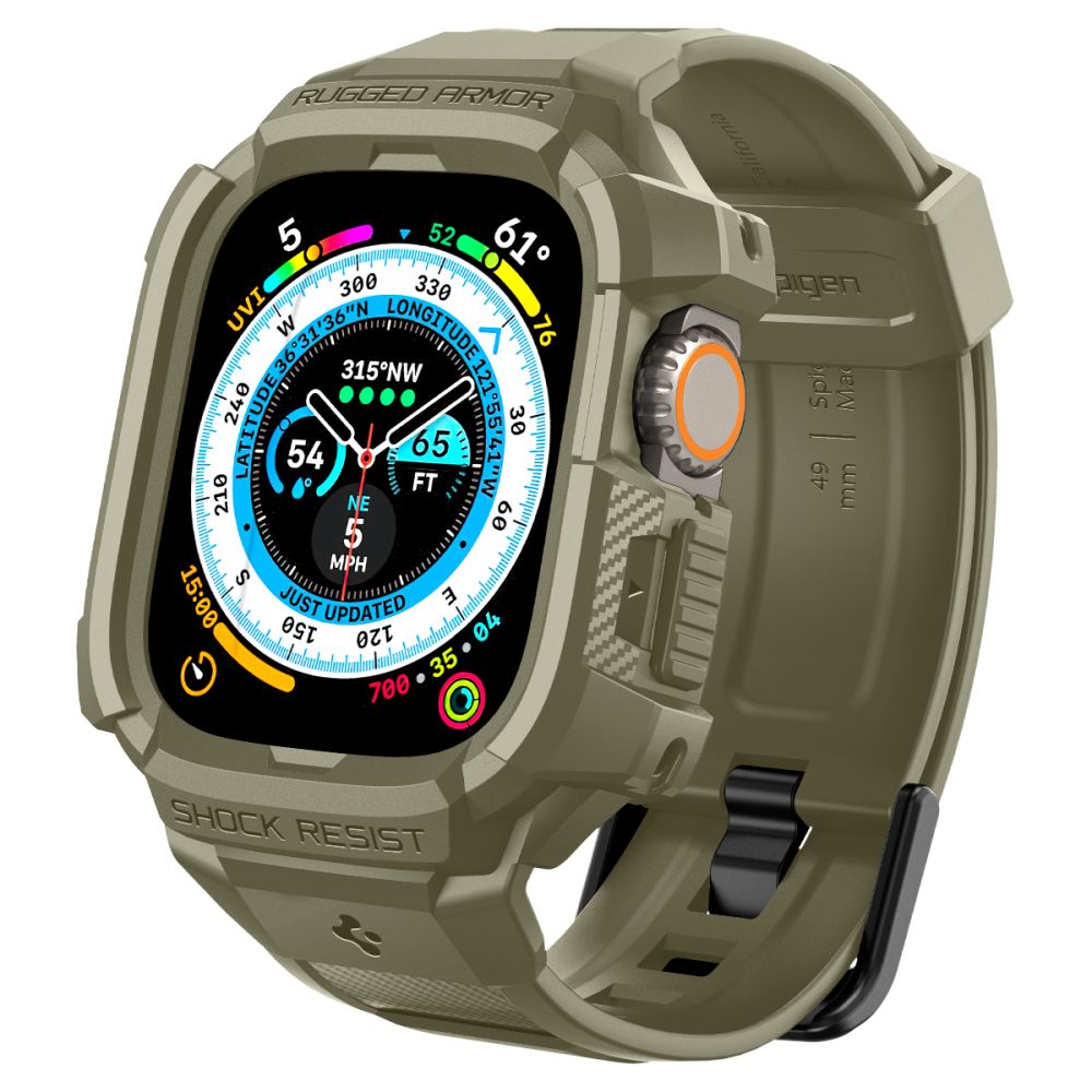 Dirželis Spigen Rugged Armor Pro Apple Watch Ultra 1 / 2 (49 mm), vintažinis chaki -- Apple Watch Ultra (49 mm), Apple...