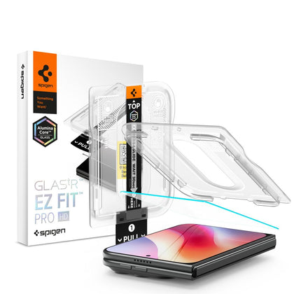 Apsauginis stiklas Spigen Glas.tR EZ Fit Pro iPhone Duo, skaidrus -- iPhone Duo