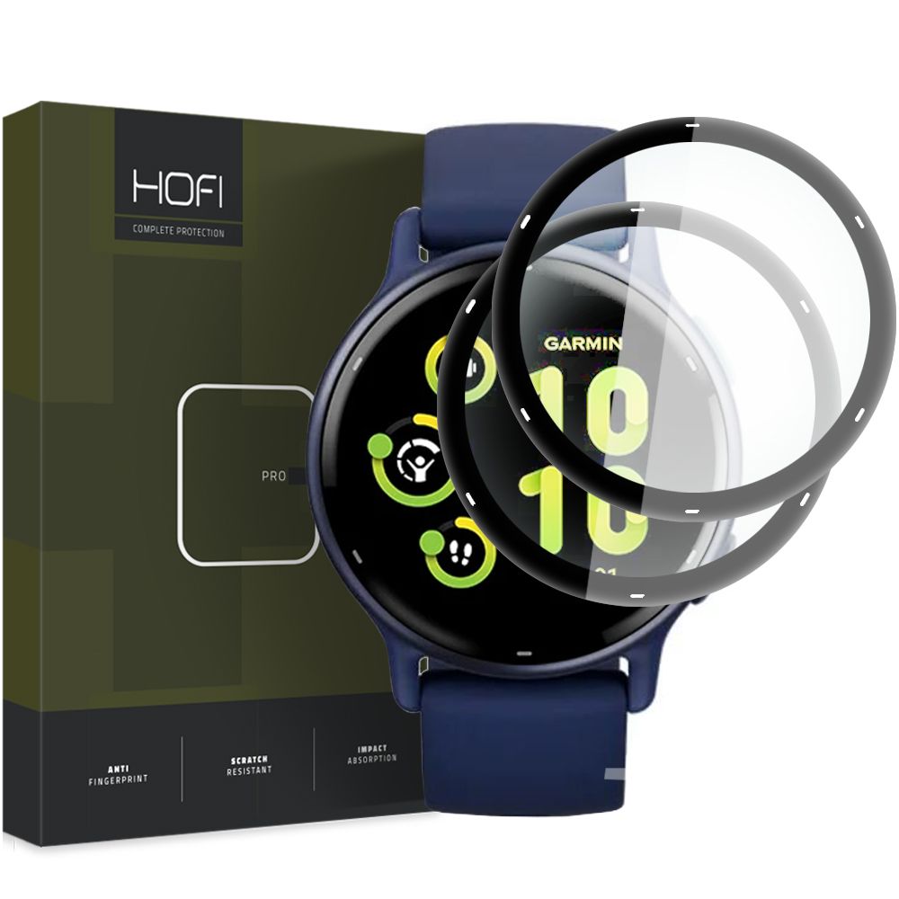 Apsauginis stiklas Hofi Hybrid Pro+ 2 vnt. Garmin Vivoactive 5, juodas -- Vivoactive 5