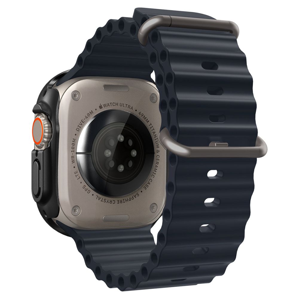 Dėklas Spigen Thin Fit 360 Apple Watch Ultra 1 / 2 (49 mm), juodas -- Apple Watch Ultra (49 mm), Apple Watch Ultra 2 (49 mm)