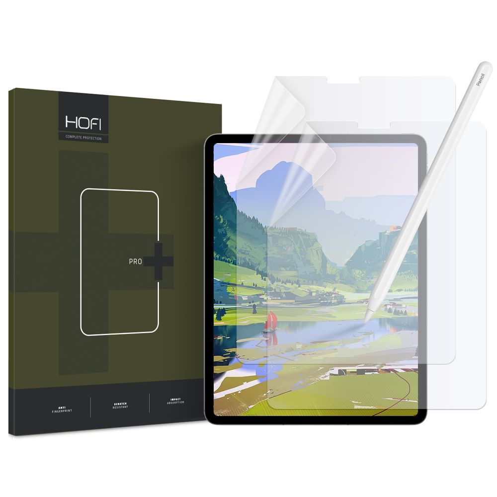 Apsauginė plėvelė Hofi Paper Pro+, 2 vnt., iPad Air 10.9" 4/5 / iPad Pro 11" 2/3/4, matinė skaidri -- iPad Air 10.9 4,...