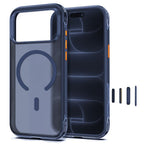 Dėklas Tech-Protect MagAir MagSafe CC iPhone 17 Pro Max / 18 Pro Max, matinis tamsiai mėlynas -- iPhone 17 Pro Max,...