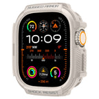 Dėklas Spigen Rugged Armor Apple Watch Ultra 1 / 2 / 3 (49 mm), smėlio spalvos -- Apple Watch Ultra (49 mm), Apple Watch...