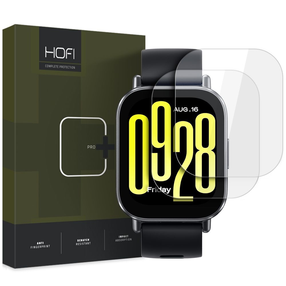 Apsauginis stiklas Xiaomi Redmi Watch 5 Active Hofi Glass Pro+, 2 vnt., skaidrus -- Redmi Watch 5 Active