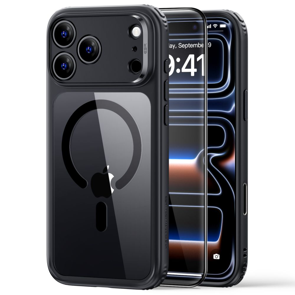 Dėklas ESR Classic Hybrid MagSafe iPhone 17 Pro Max / 18 Pro Max, skaidrus/juodas -- iPhone 17 Pro Max, iPhone 18 Pro Max