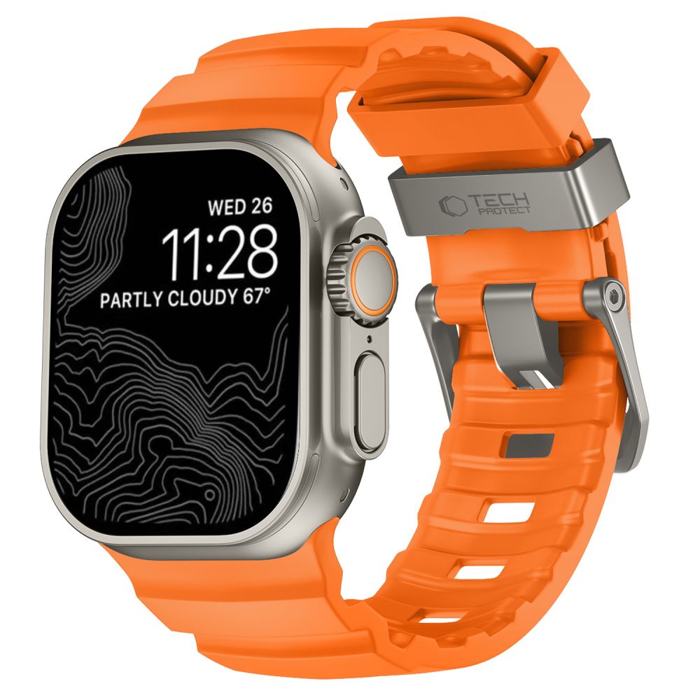 Dirželis Tech-Protect Motion Apple Watch 8 / 9 / 10 / 11 / 12 / SE / Ultra (44 / 45 / 46 / 49 mm), oranžinis -- Apple...